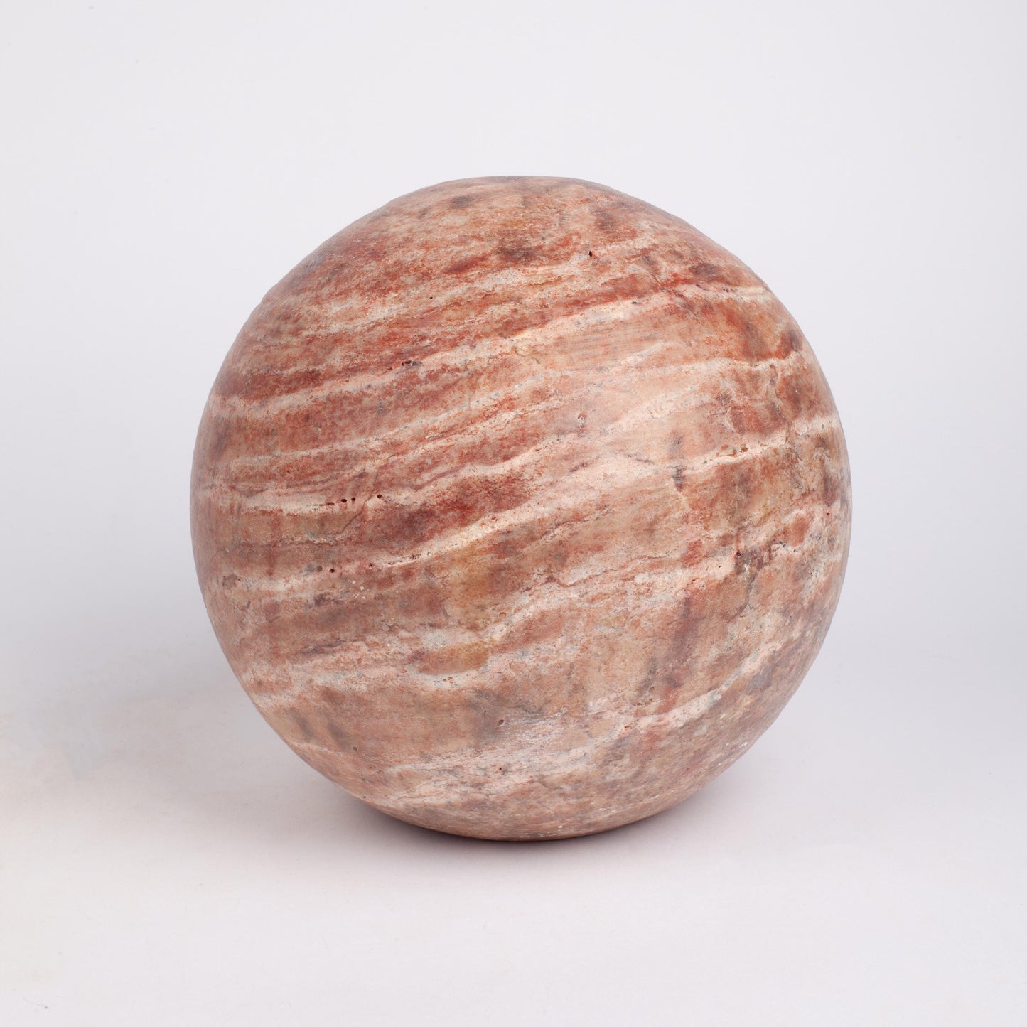 Pink Travertine Sphere 7.5 Inch/19 cm, Travertine Ball, Marble Ball, Marble Sphere, Travertine Ornament, Marble Ornament, Housewarming Gift