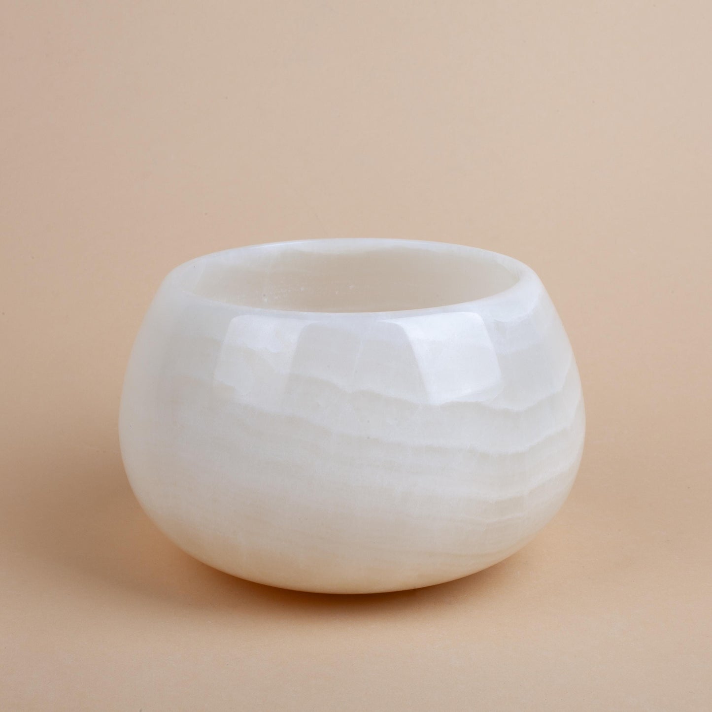 6.3" (16 cm) Alabaster Bowl, Onyx Bowl, Unique Natural Stone Bowl, Unique Centerpiece, Home Decoration, Home Accessories, Clear Alabaster