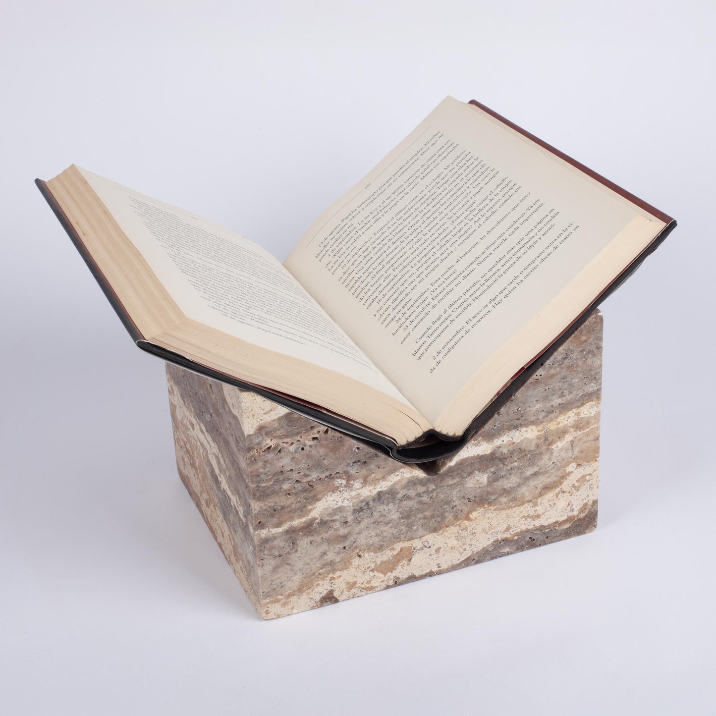 Travertine Bookstand, Marble Bookstand, Silver Travertine Book Holder, Bookstand From Marble, Bookend, Natural Stone Bookstand, Book Holder