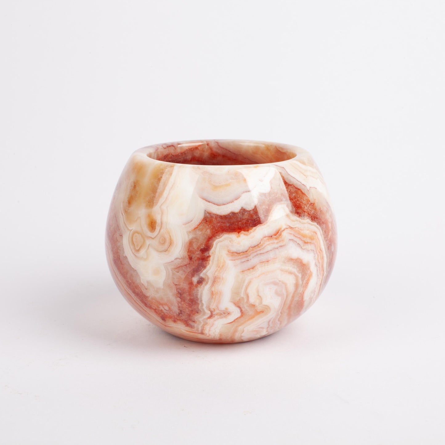 Pink Alabaster Bowl, Candle Holder, Hand Carved Onyx, Onyx Decoration, Alabaster Decoration, Natural Home Decoration, Mini Candleholder