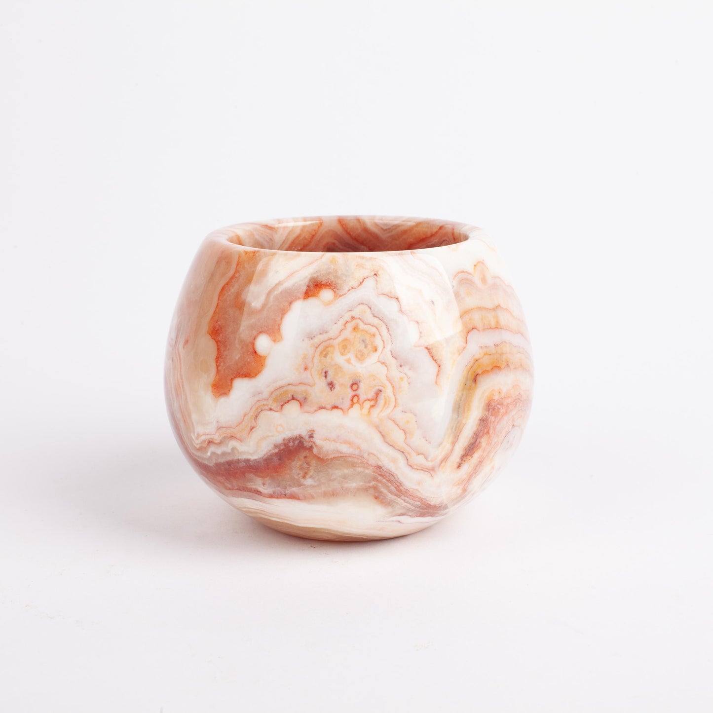 Pink Alabaster Bowl, Candle Holder, Hand Carved Onyx, Onyx Decoration, Alabaster Decoration, Natural Home Decoration, Mini Candleholder