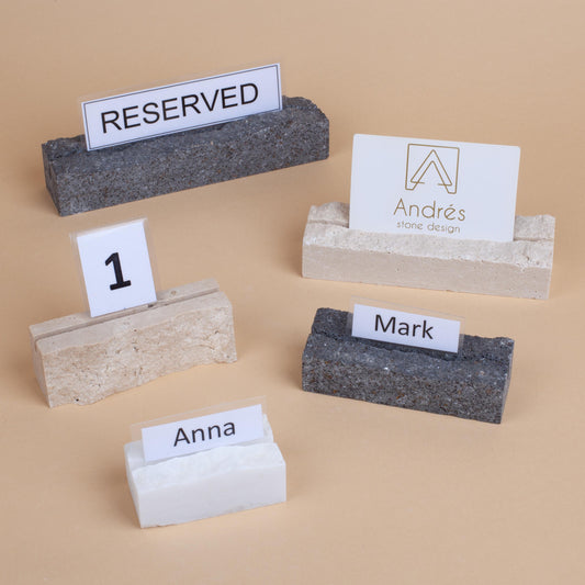 Travertine Card Holder, Marble Menu Holder, Stone Wedding Place Holders, Name Tag Holder, Wedding Name Tag Holder, Marble Wedding Decoration