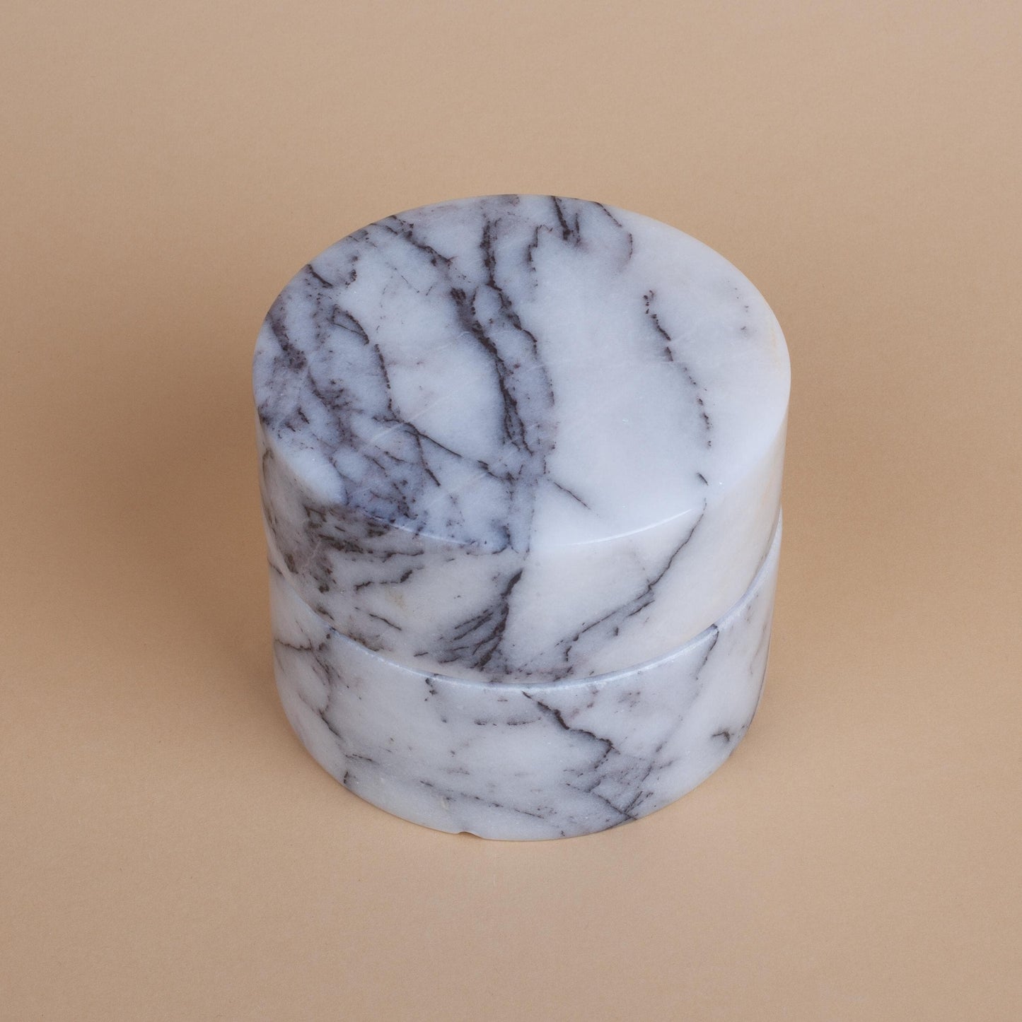 Lilac Marble Candle Holder with Lid, Unique Candlestick Holder, Natural Candle Holder, Marble Candle Holder, Stone Candle Holder