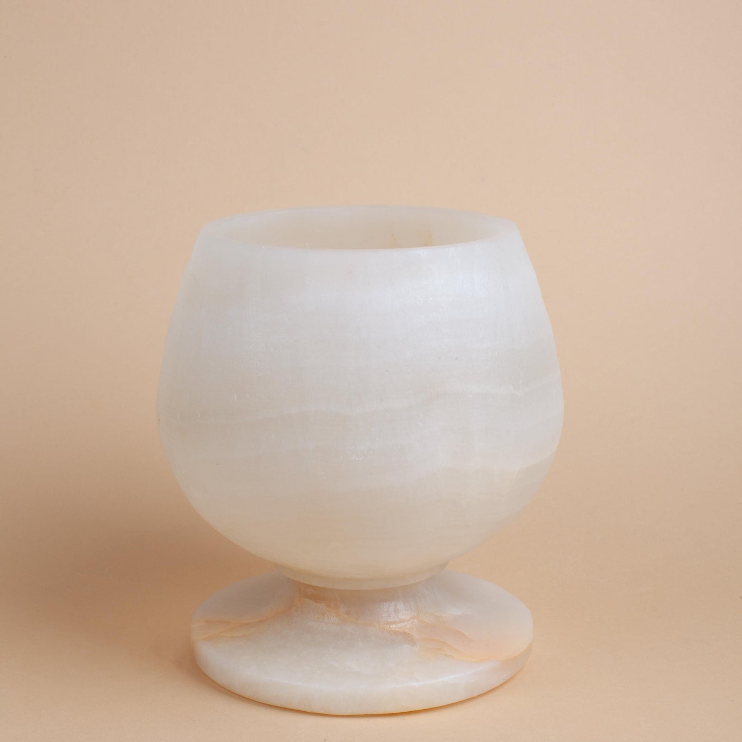 6.3" (16 cm) Alabaster Pedestal Bowl / Onyx Bowl / Unique Natural Stone Bowl / Unique Centerpiece / Home Decoration / Home Accessories