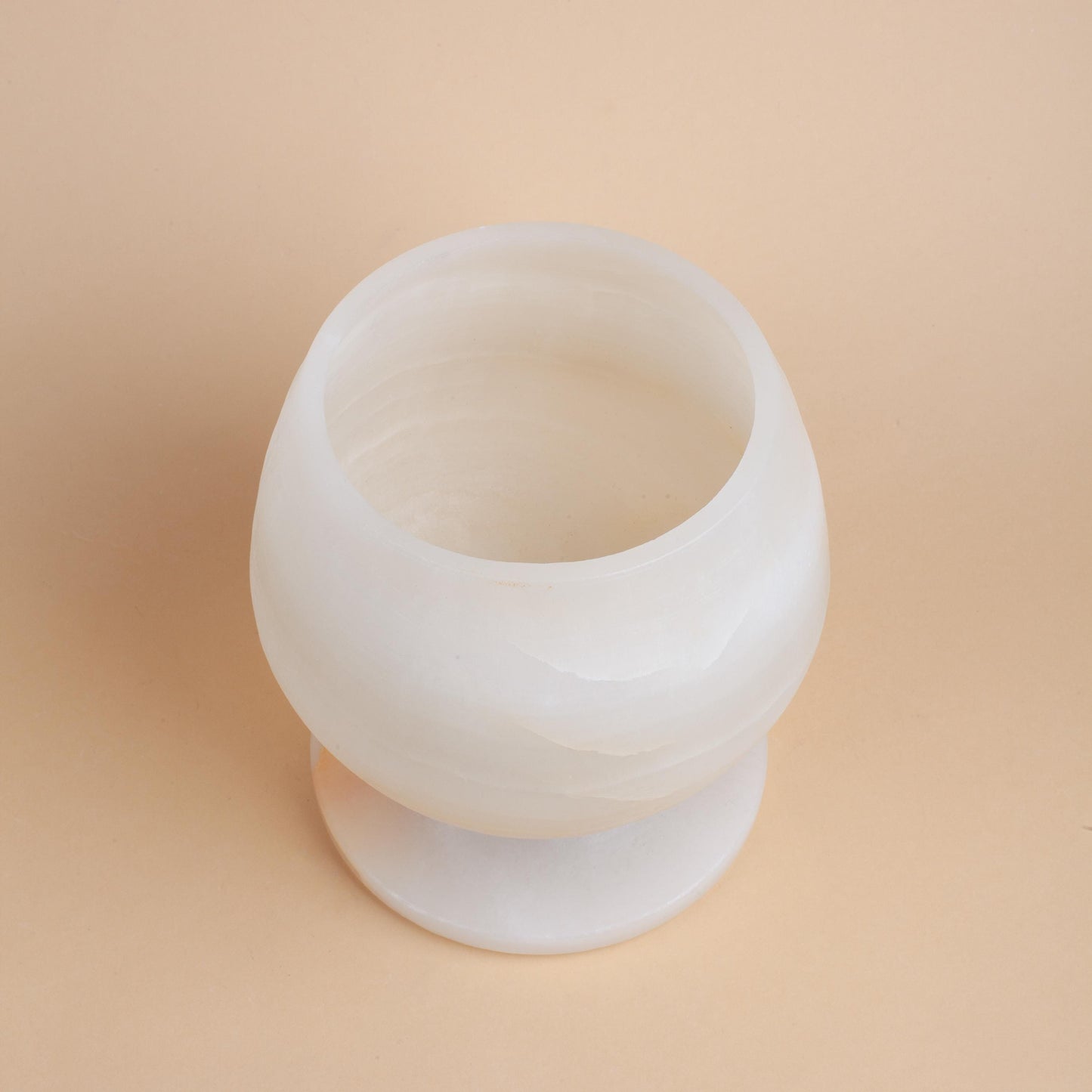 6.3" (16 cm) Alabaster Pedestal Bowl / Onyx Bowl / Unique Natural Stone Bowl / Unique Centerpiece / Home Decoration / Home Accessories