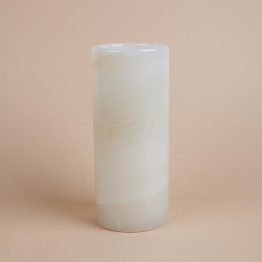 7.9" (20cm) Alabaster Vase, Onyx Vase, Unique Natural Stone Vase, Unique Centerpiece, Home Decoration, Home Accessories, Decorative Stone