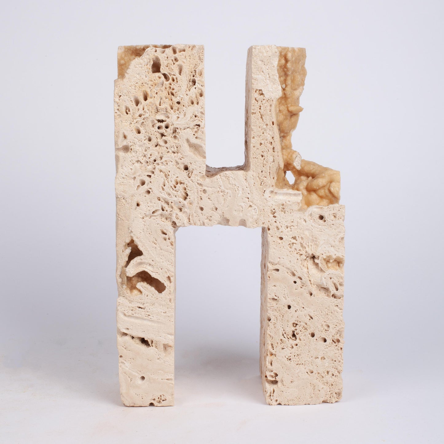 Natural Travertine Piece, Big H sign, H Shape Ornament. Big Travertine Ornament, Travertine Decor, Marble Home Decor, H Sign, Stone H Shape