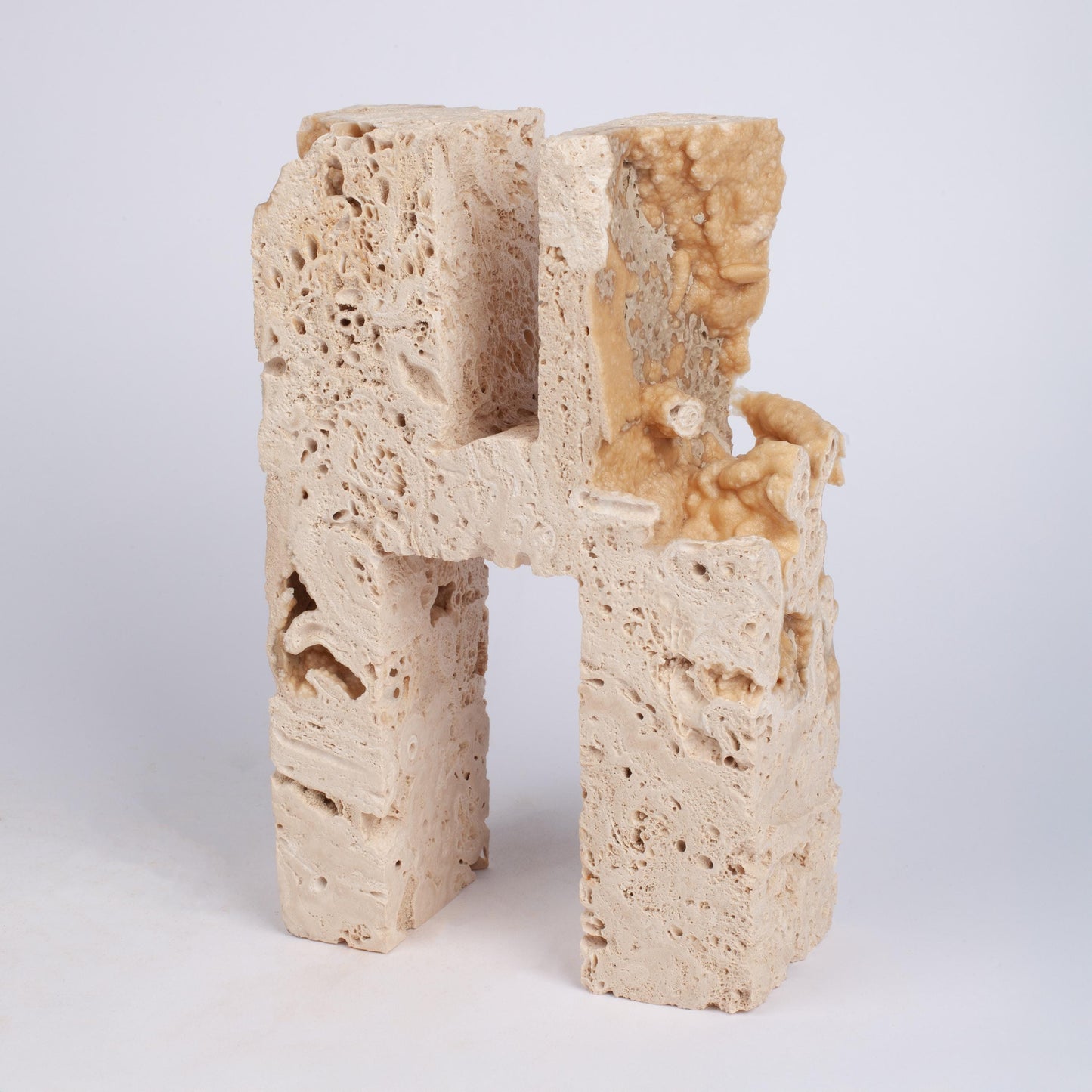 Natural Travertine Piece, Big H sign, H Shape Ornament. Big Travertine Ornament, Travertine Decor, Marble Home Decor, H Sign, Stone H Shape