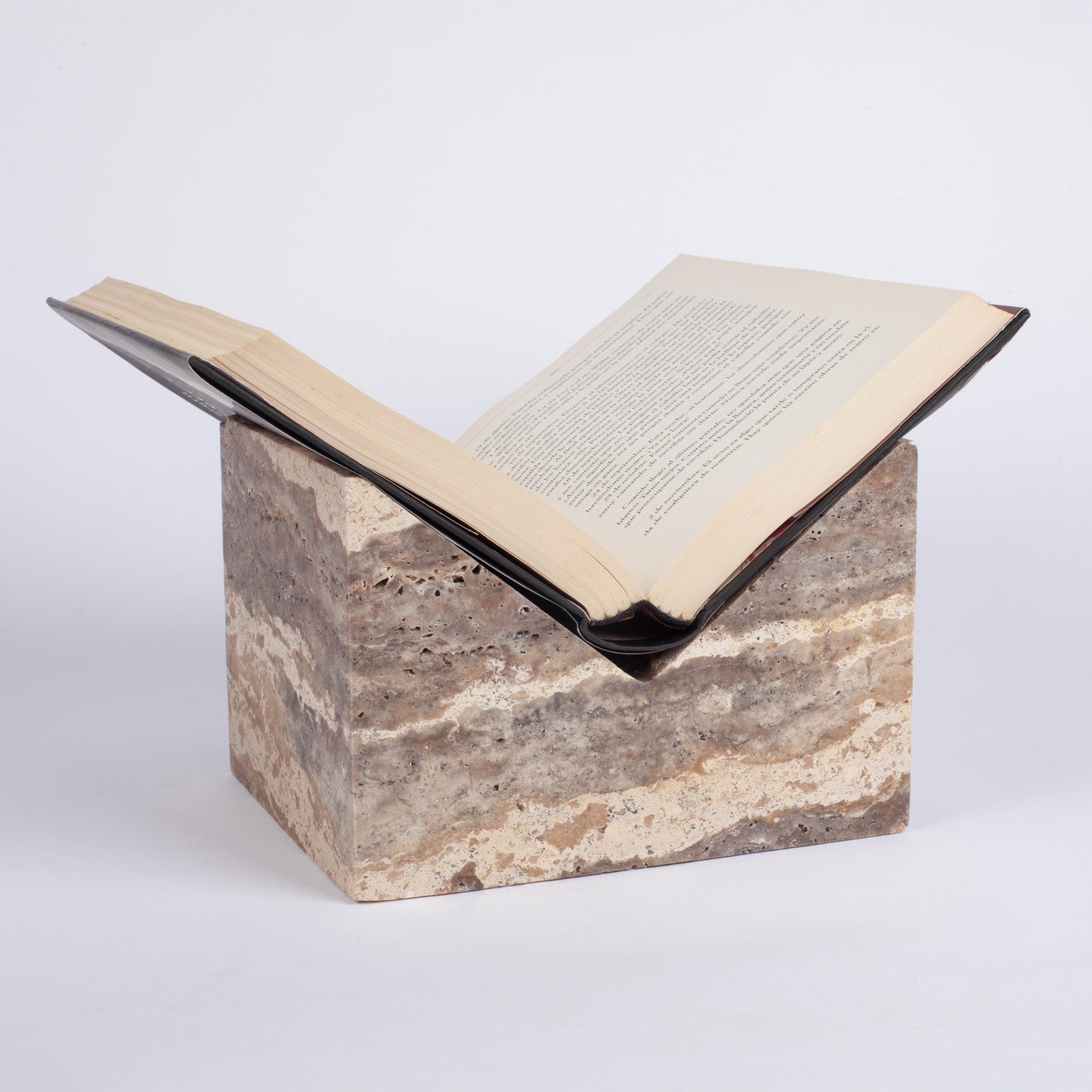 Travertine Bookstand, Marble Bookstand, Silver Travertine Book Holder, Bookstand From Marble, Bookend, Natural Stone Bookstand, Book Holder