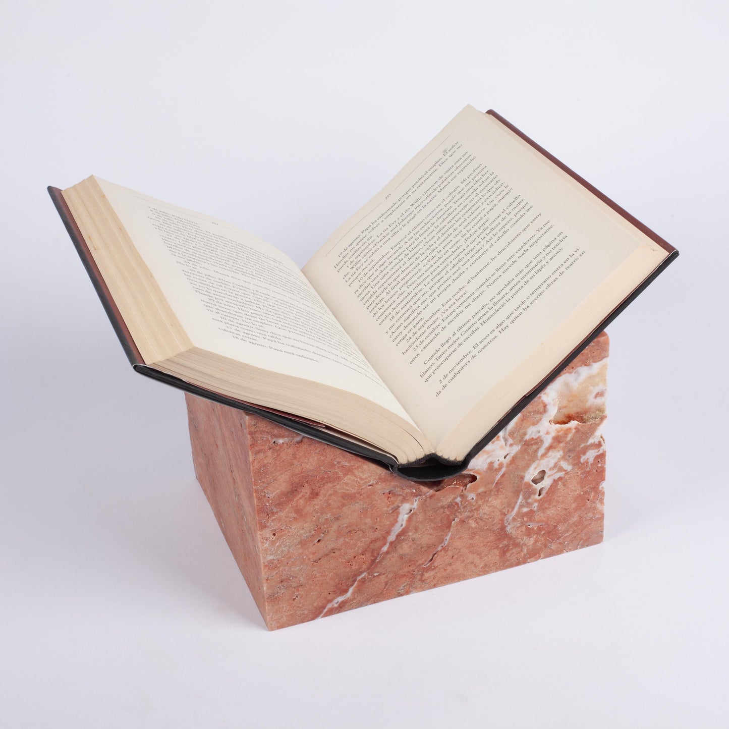 Travertine Bookstand, Marble Bookstand, Pink Travertine Book Holder, Bookstand From Marble, Bookend, Natural Stone Bookstand, Book Holder