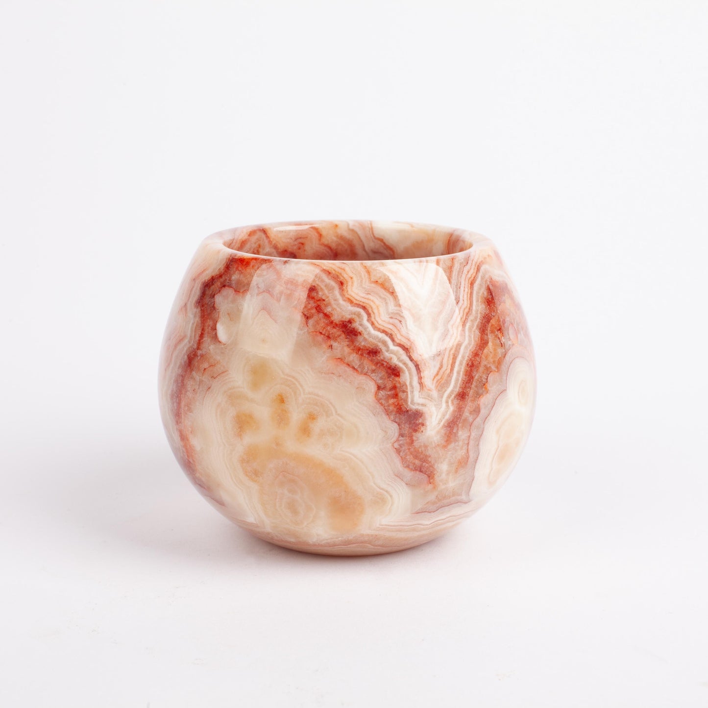 Pink Alabaster Bowl, Candle Holder, Hand Carved Onyx, Onyx Decoration, Alabaster Decoration, Natural Home Decoration, Mini Candleholder