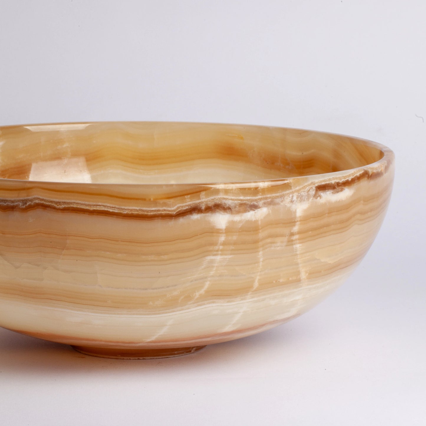 Yellow Alabaster Bowl / Hand Carved Onyx / Onyx Decoration / Alabaster Decoration / Natural Home Decoration / Natural Stone Decoration