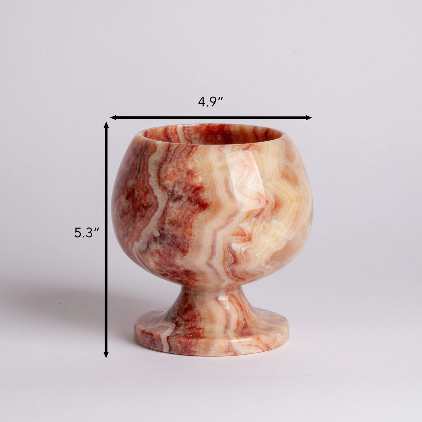 Pink / Rose Alabaster Pedestal Bowl / Hand Carved Onyx / Onyx Decoration / Alabaster Decoration / Natural Home Decoration / Natural Stone