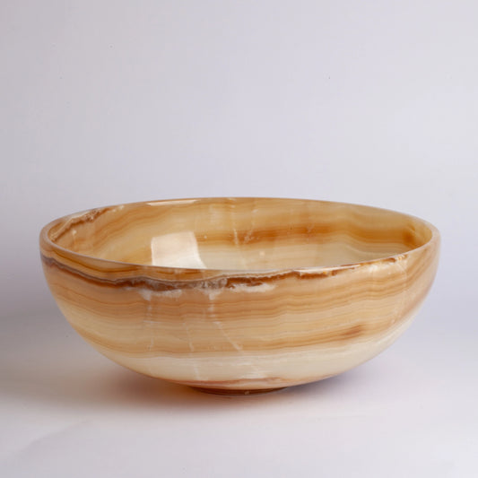 Yellow Alabaster Bowl / Hand Carved Onyx / Onyx Decoration / Alabaster Decoration / Natural Home Decoration / Natural Stone Decoration