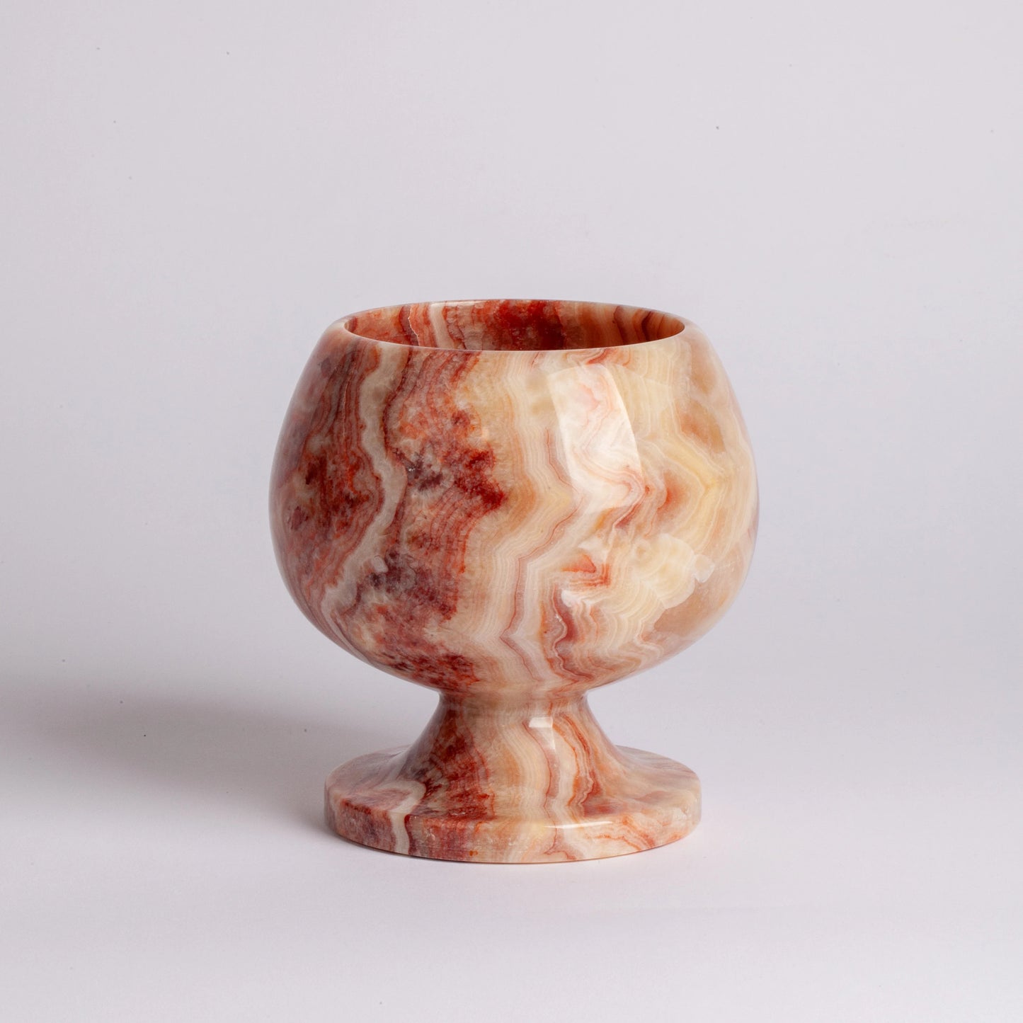 Pink / Rose Alabaster Pedestal Bowl / Hand Carved Onyx / Onyx Decoration / Alabaster Decoration / Natural Home Decoration / Natural Stone