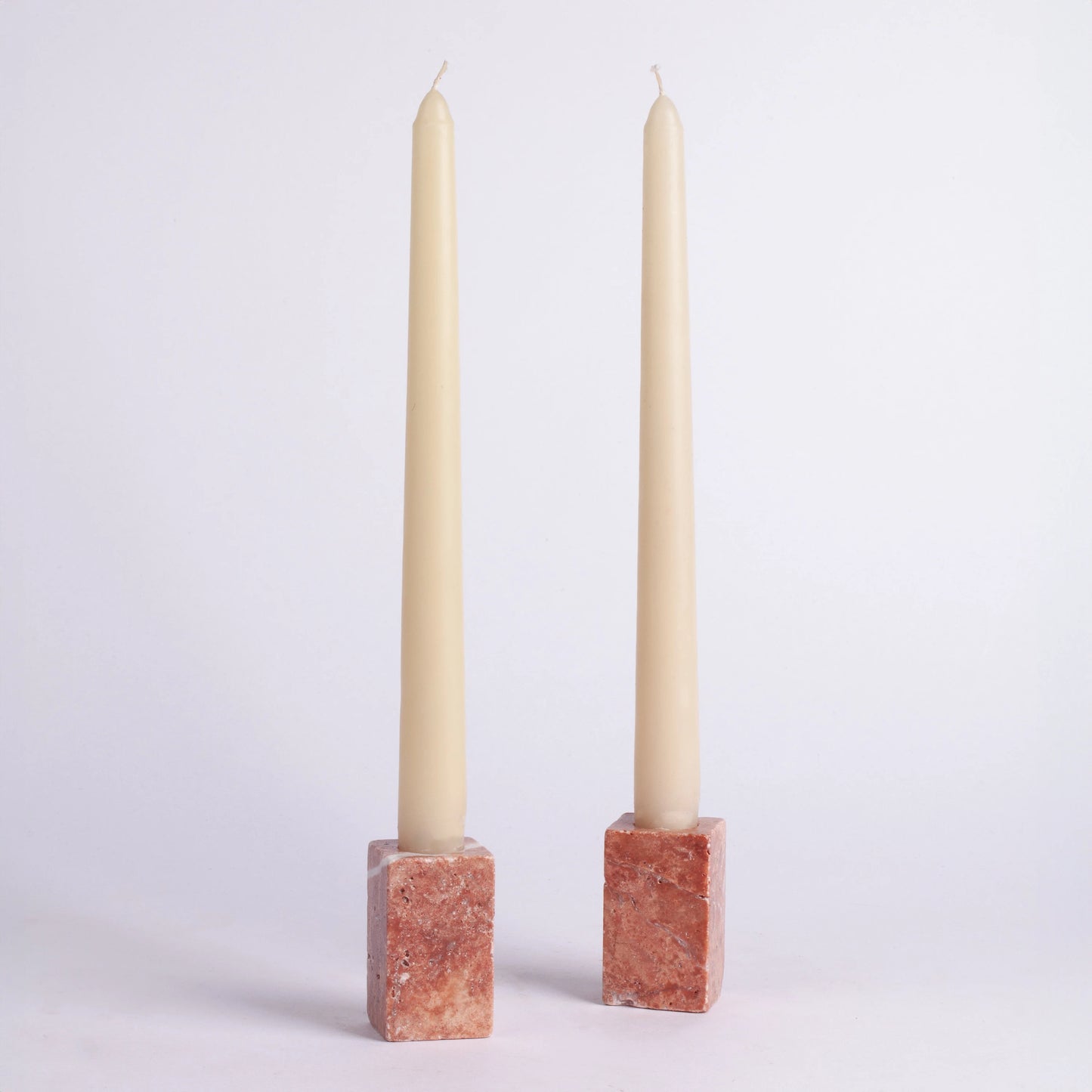 Pink Travertine Candlestick Holder, Candlestick Holder, Mini Candlestick Holder, Small Candle Holder, Natural Candle, Marble Candle Holder