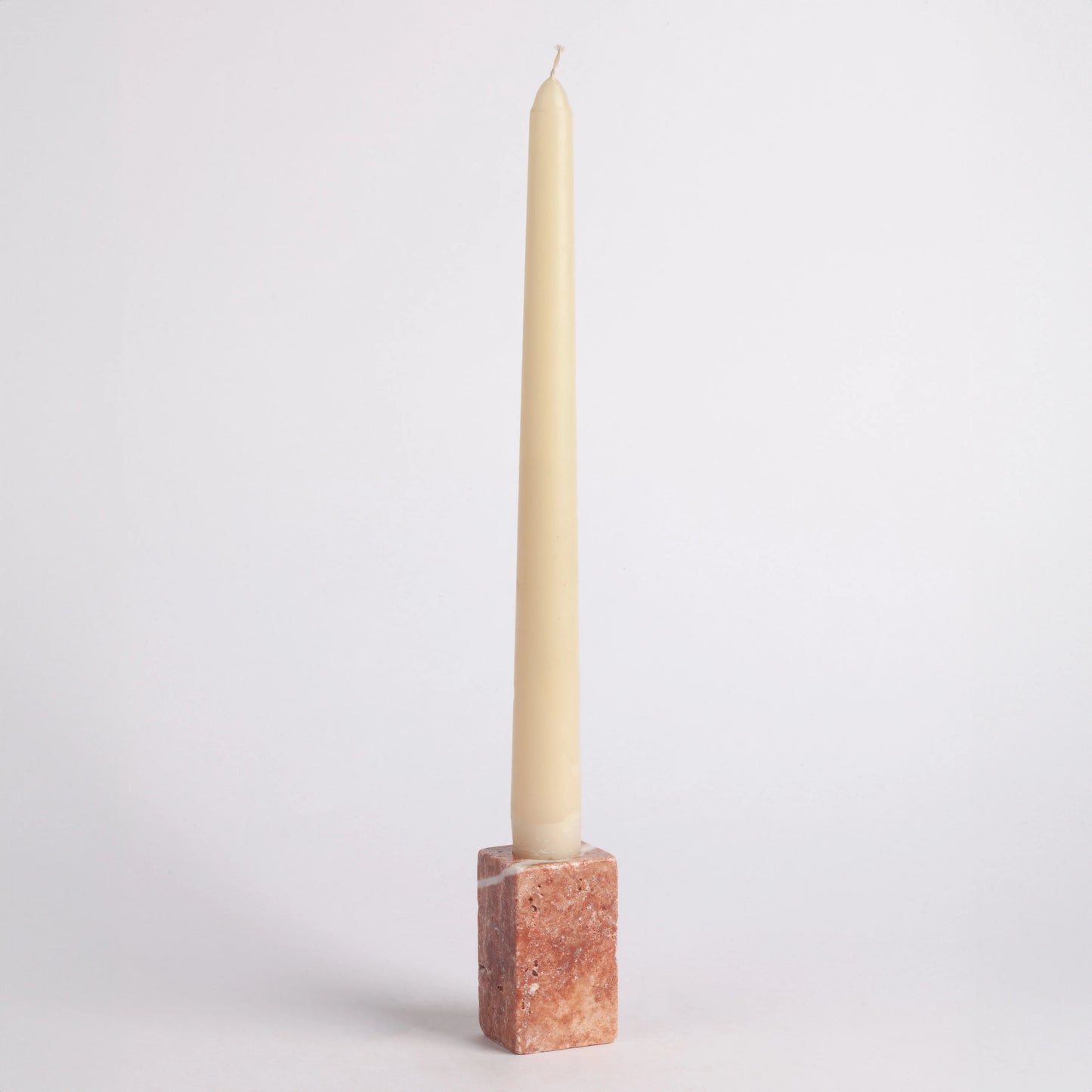 Pink Travertine Candlestick Holder, Candlestick Holder, Mini Candlestick Holder, Small Candle Holder, Natural Candle, Marble Candle Holder