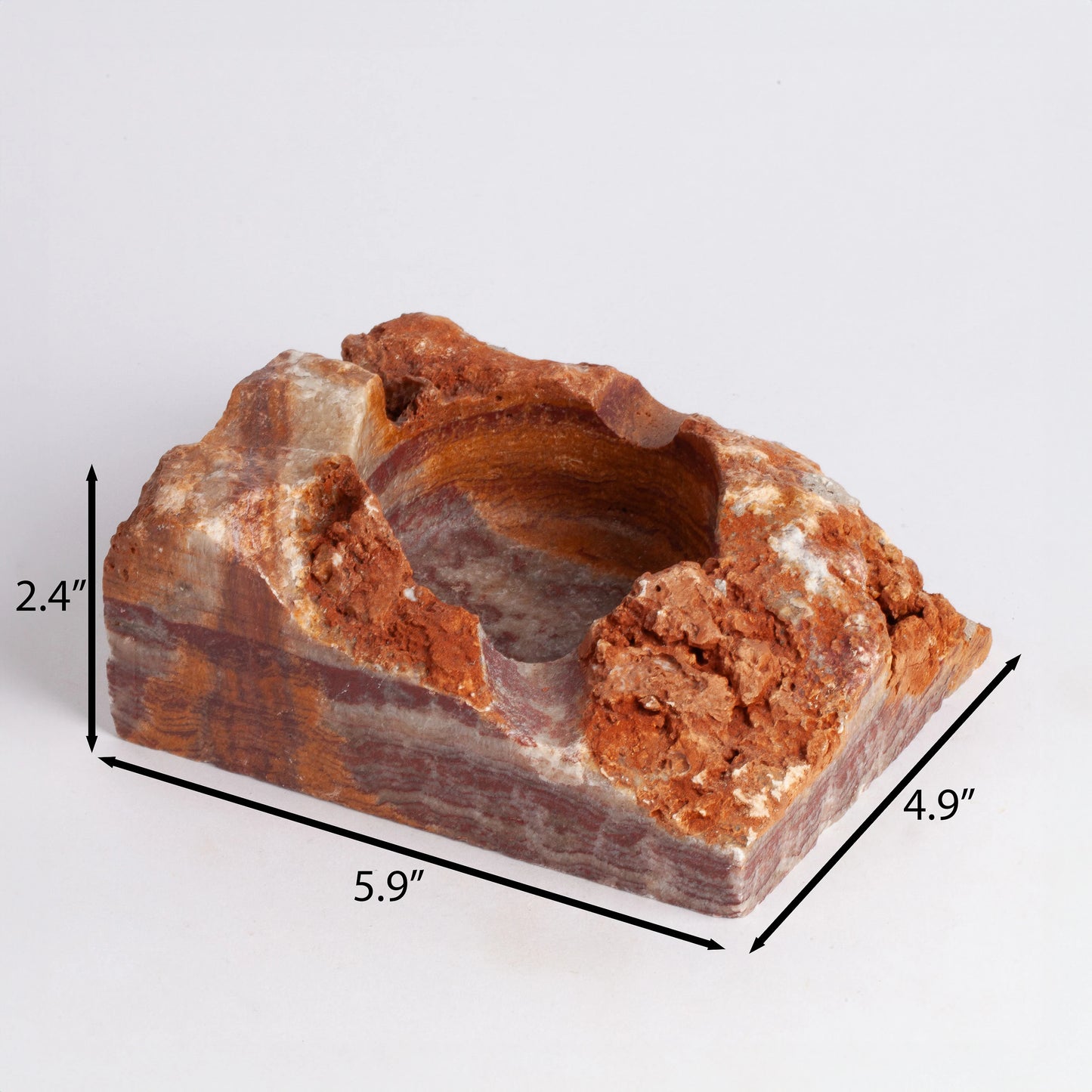 Brown Travertine Cigar Ashtray / Marble Cigar Ashtray / Cigar Ashtray / Travertine Cigar Ashtray / Cigar Holder / Raw Marble Ashtray