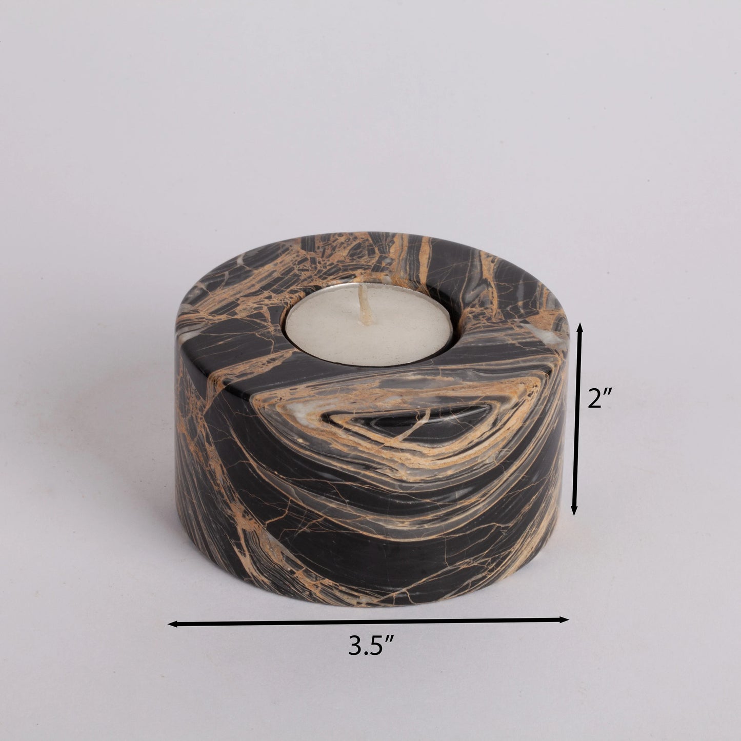 Nero Picasso Marble Candlestick & Candle Holder, Unique Candlestick Holder, Natural Candle Holder, Marble Candle Holder, Stone Candle Holder