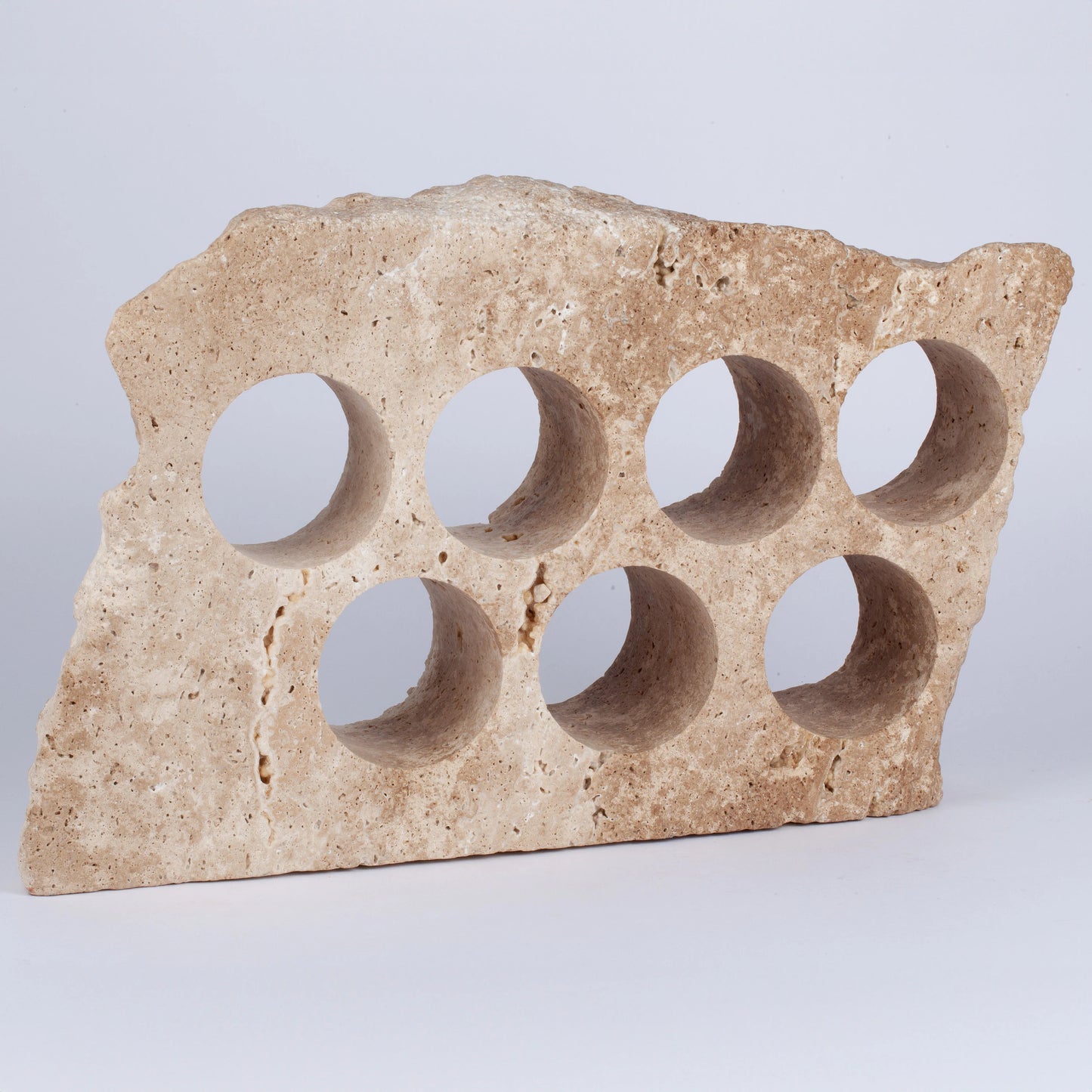 Unique Travertine Wine Bottle Holder / Stone Wine Bottle Holder / Stone Wine Holder / Marble Wine Bottle Holder / Wine Holder / Wine Rack