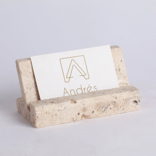 Travertine Business Card Holder, Reserved Sign Holder, Card Stand, Display Stand, Menu Holder, Photo Holder, Photo Stand, Marble Photo Hold