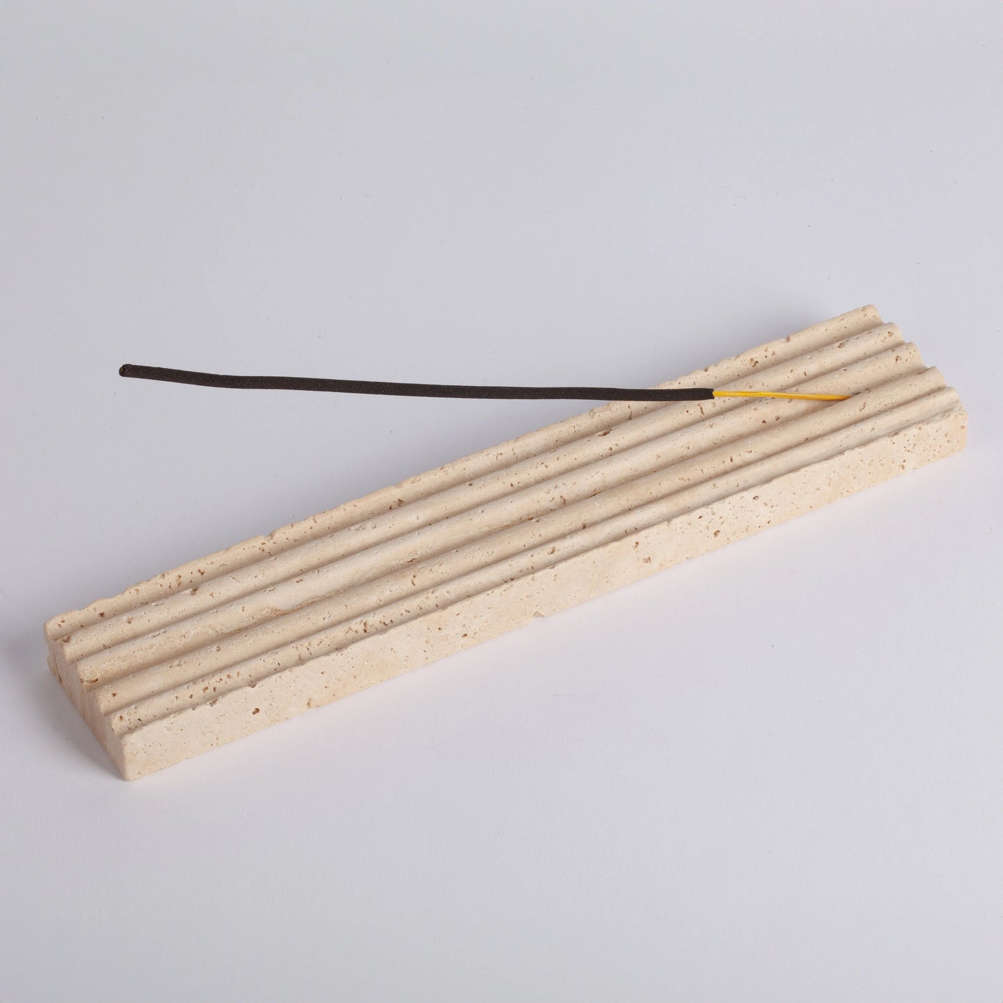 Beige Travertine Incense Holder / Stone Incense Holder / Marble Incense Holder / Meditation / Home Decoration / Home Meditation / Home Gift