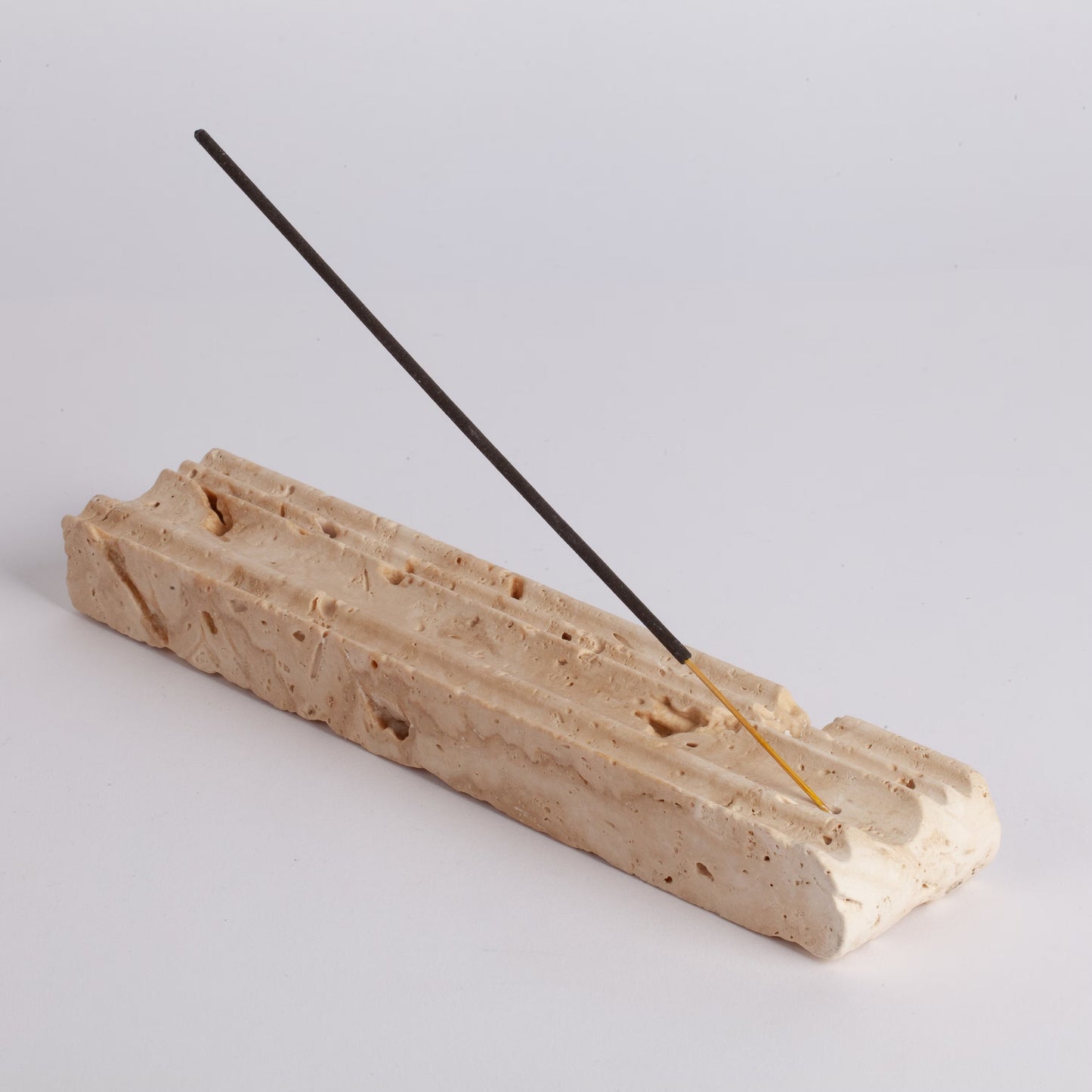 Beige Travertine Incense Holder / Stone Incense Holder / Marble Incense Holder / Meditation / Home Decoration / Home Meditation / Home Gift