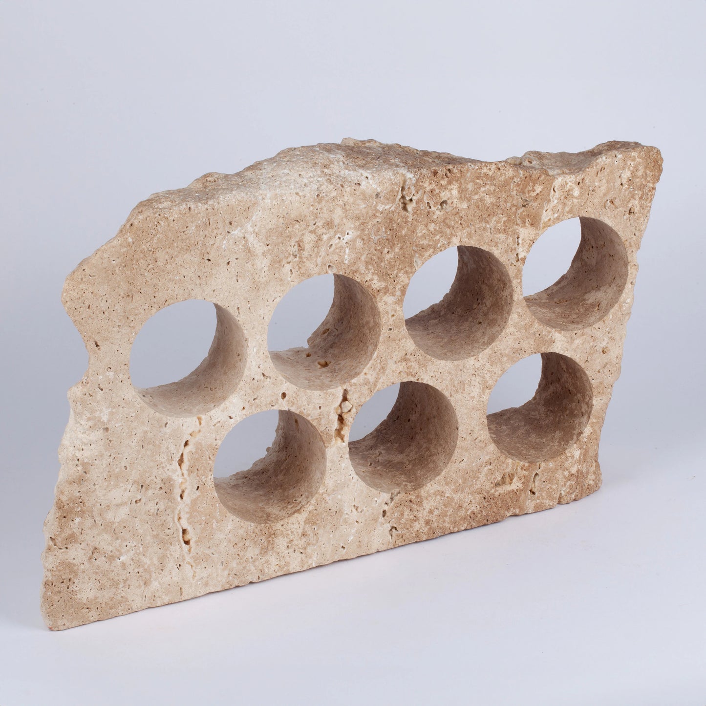 Unique Travertine Wine Bottle Holder / Stone Wine Bottle Holder / Stone Wine Holder / Marble Wine Bottle Holder / Wine Holder / Wine Rack