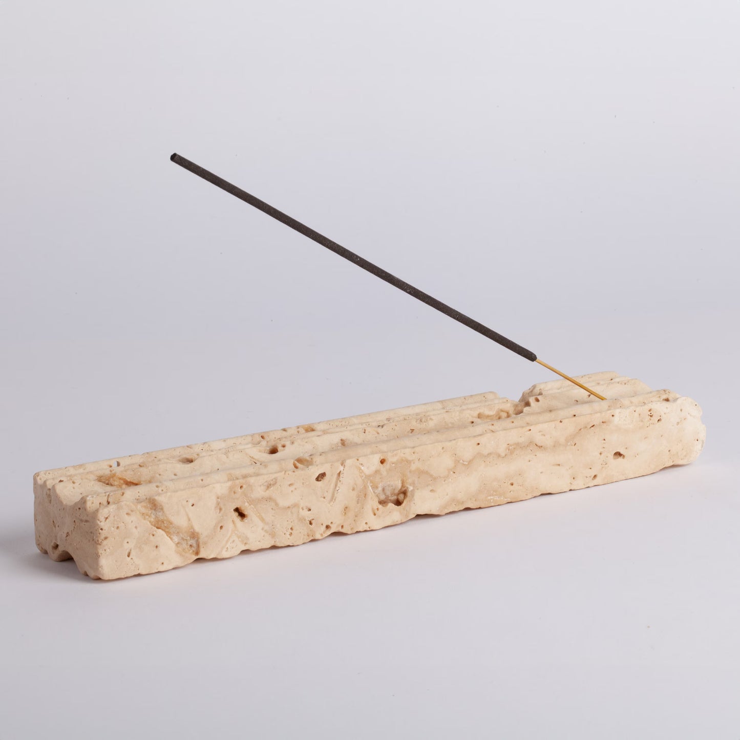 Beige Travertine Incense Holder / Stone Incense Holder / Marble Incense Holder / Meditation / Home Decoration / Home Meditation / Home Gift