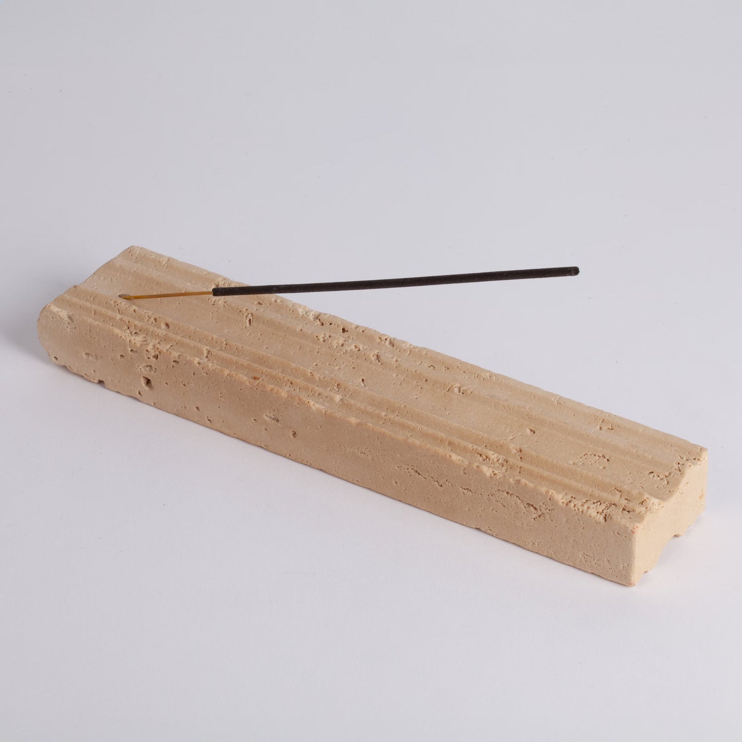 Beige Travertine Incense Holder / Stone Incense Holder / Marble Incense Holder / Meditation / Home Decoration / Home Meditation / Home Gift