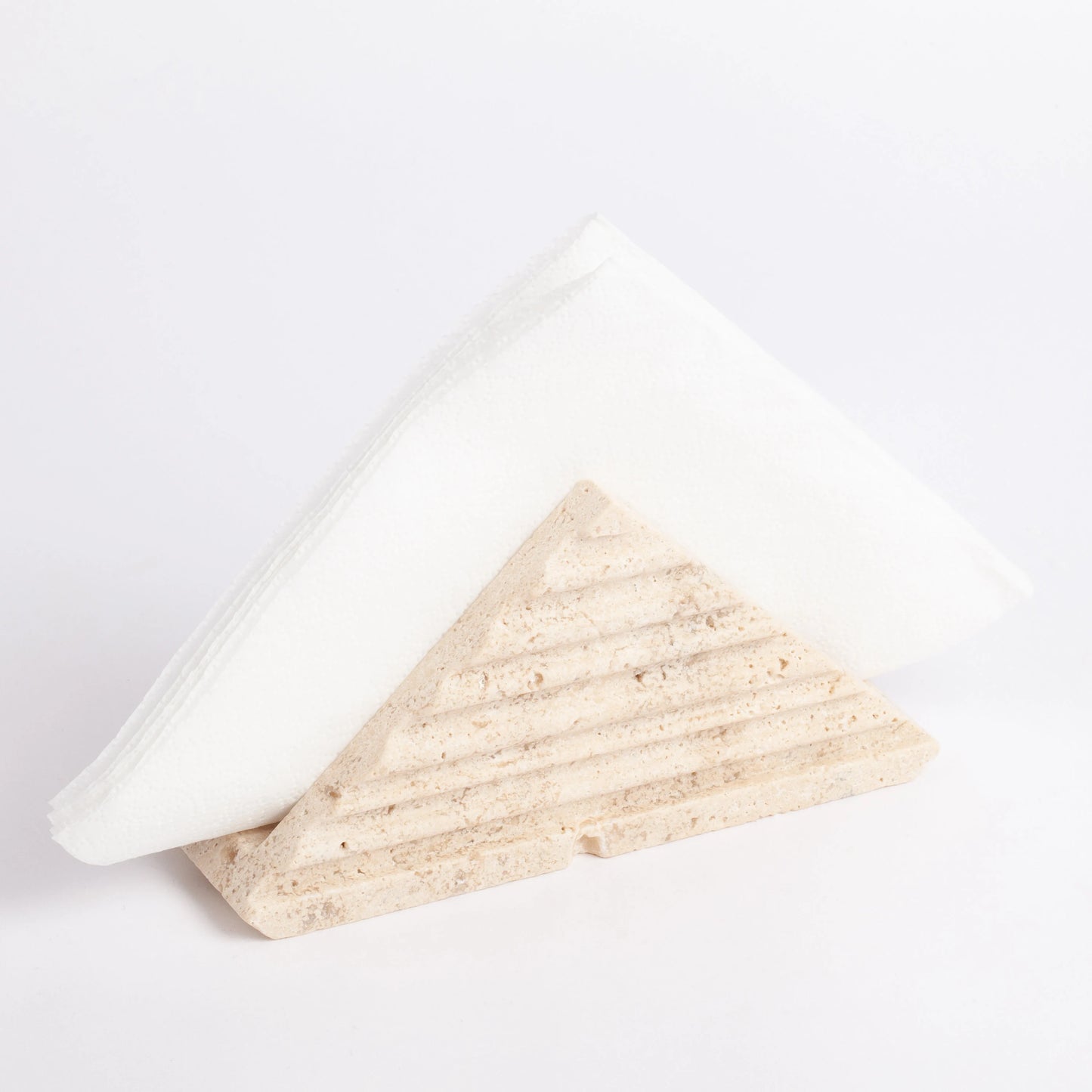 Travertine Triangle Napkin Holder / Marble Napkin Holder / Home Decoration / Marble Decoration / Home Accessories / Stone Accessories / Home