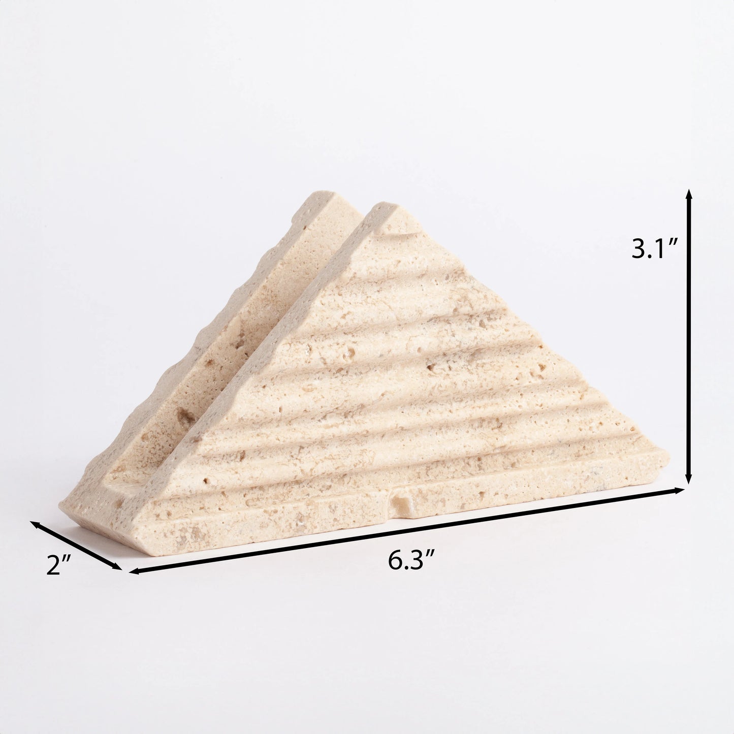 Travertine Triangle Napkin Holder / Marble Napkin Holder / Home Decoration / Marble Decoration / Home Accessories / Stone Accessories / Home