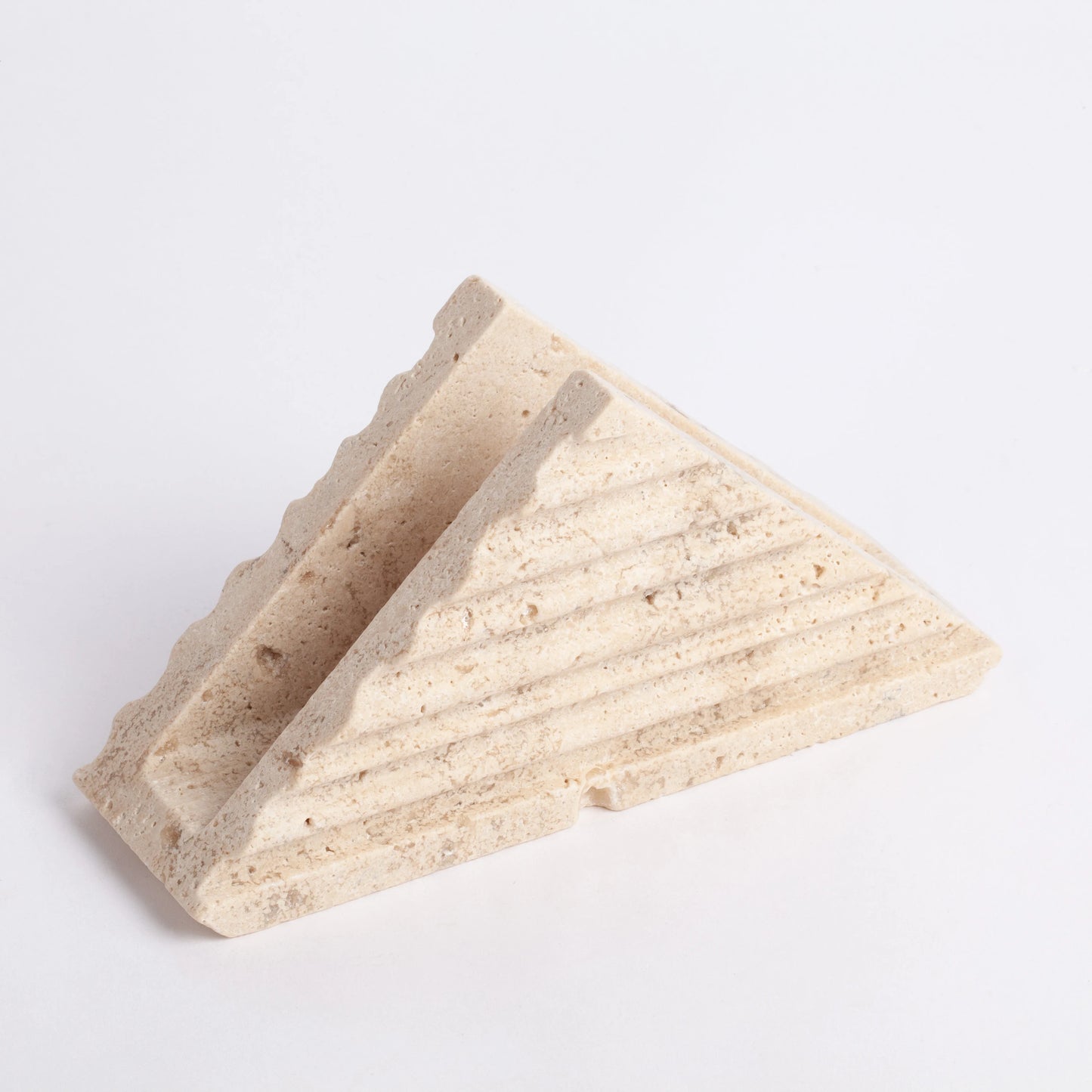 Travertine Triangle Napkin Holder / Marble Napkin Holder / Home Decoration / Marble Decoration / Home Accessories / Stone Accessories / Home