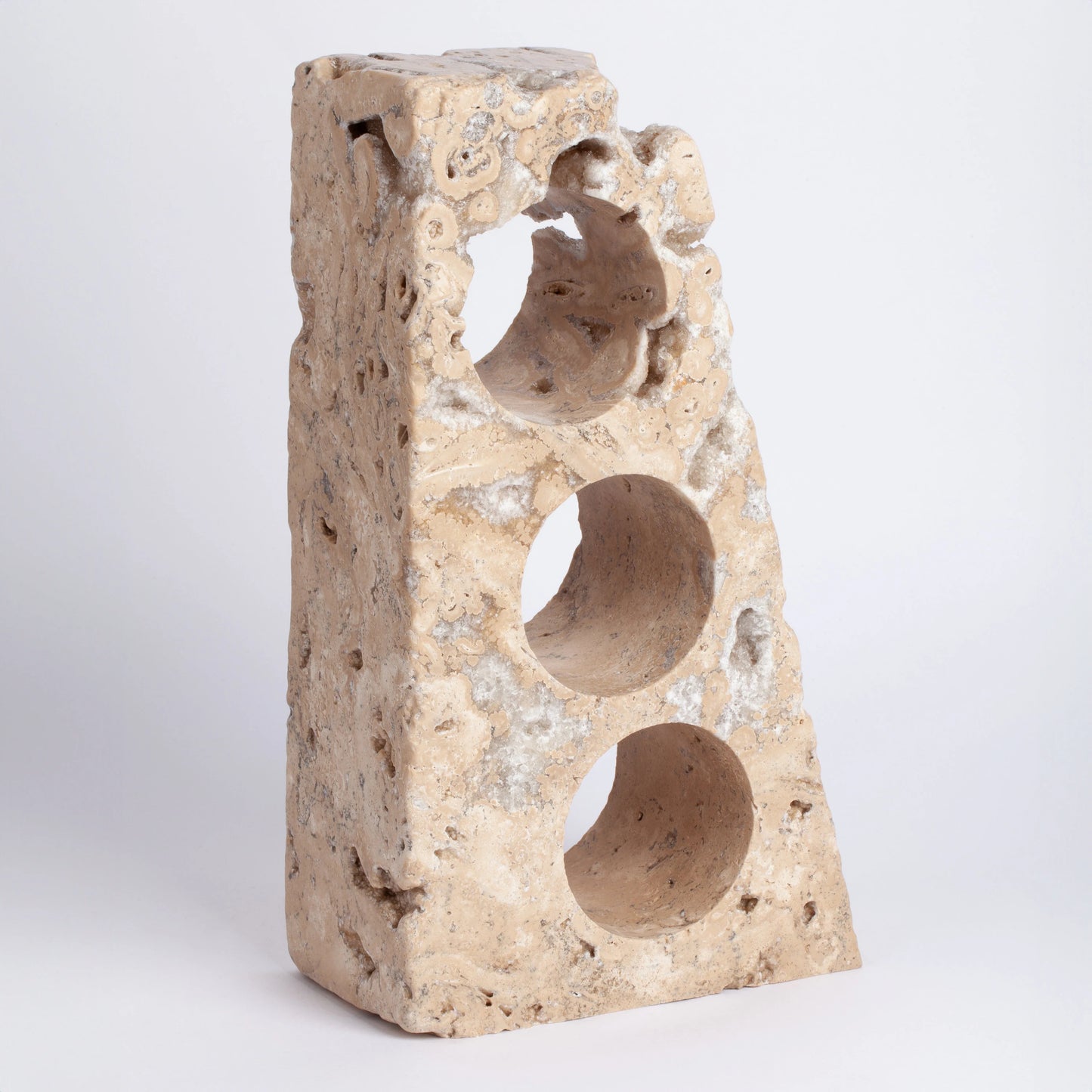 Unique Travertine Wine Bottle Holder / Stone Wine Bottle Holder / Stone Wine Holder / Marble Wine Bottle Holder / Wine Holder / Wine Rack