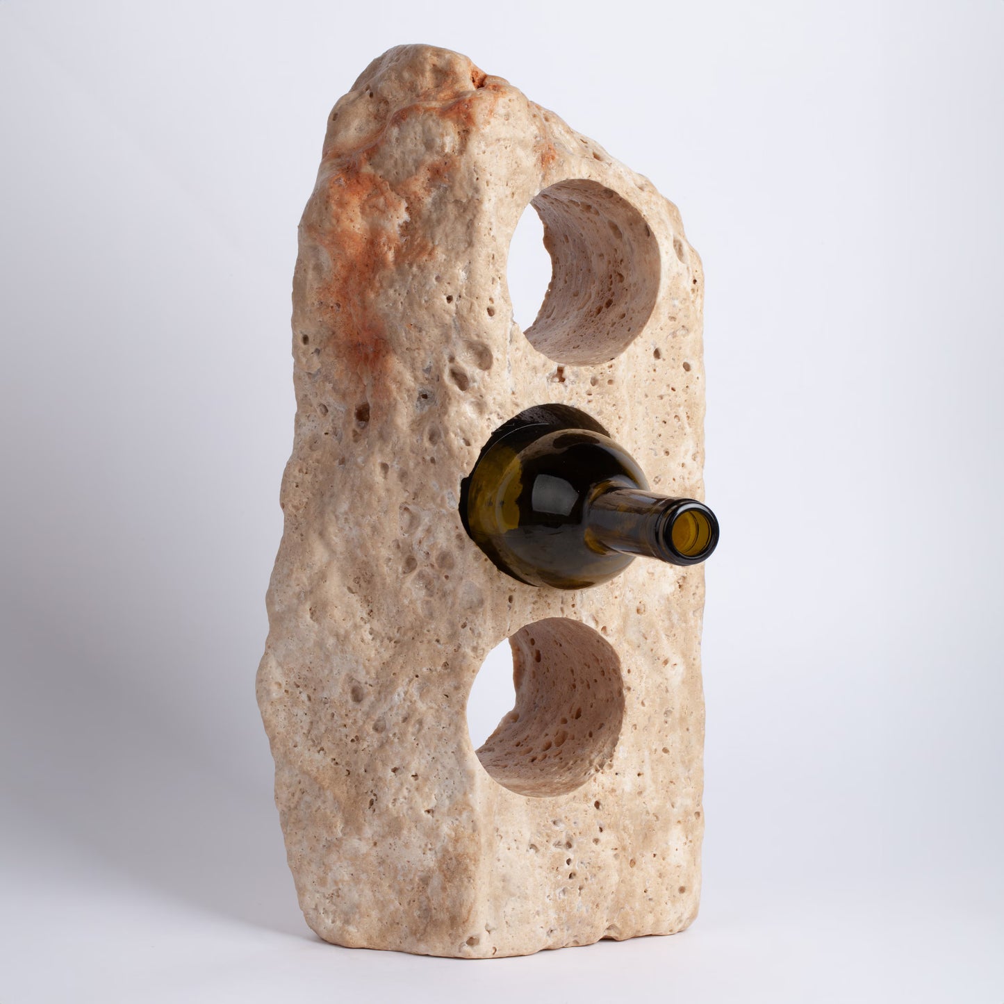 Unique Travertine Wine Bottle Holder / Stone Wine Bottle Holder / Stone Wine Holder / Marble Wine Bottle Holder / Wine Holder / Wine Rack