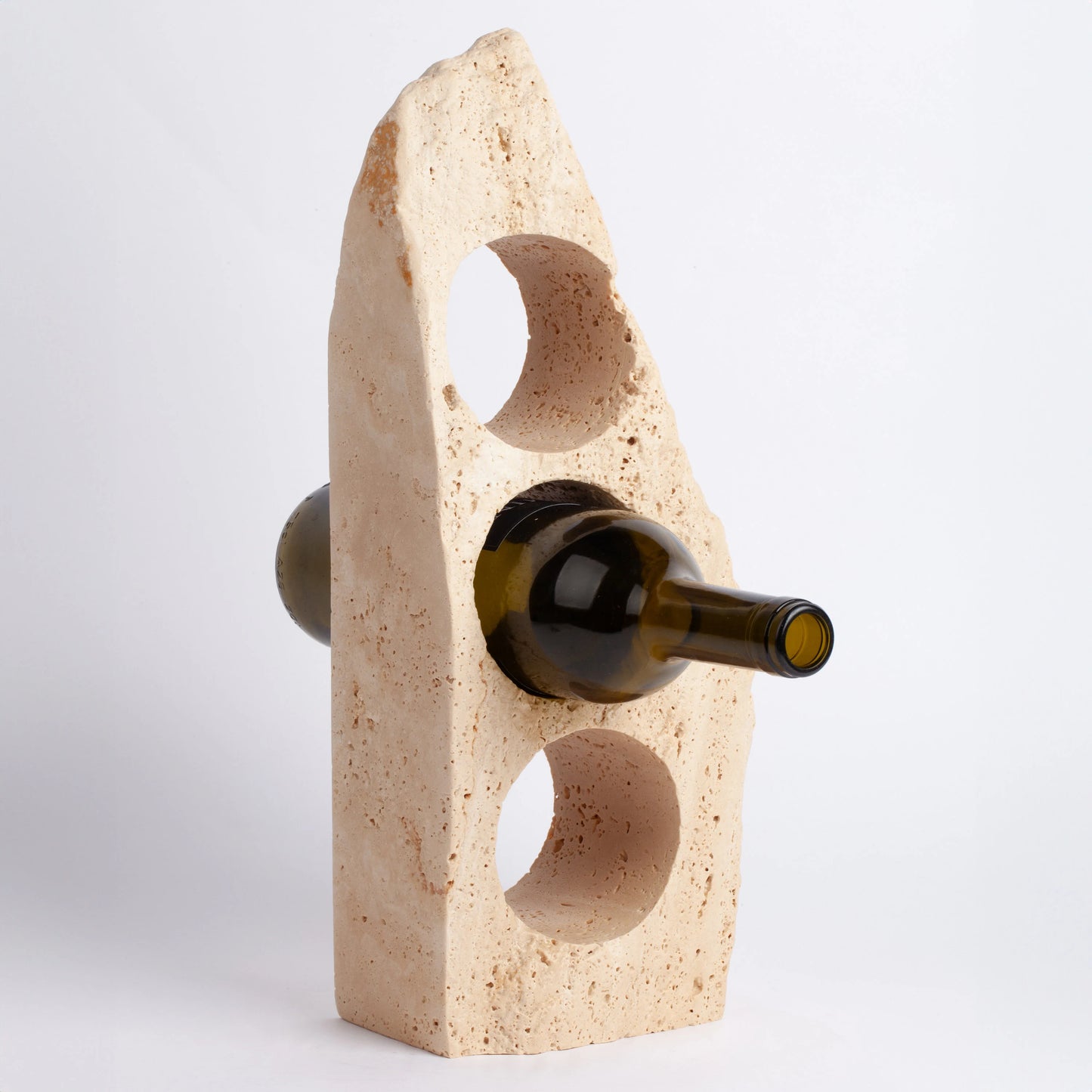 Unique Travertine Wine Bottle Holder / Stone Wine Bottle Holder / Stone Wine Holder / Marble Wine Bottle Holder / Wine Holder / Wine Rack