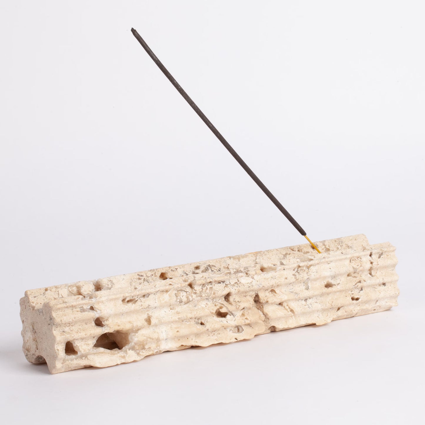 Beige Travertine Incense Holder / Stone Incense Holder / Marble Incense Holder / Meditation / Home Decoration / Home Meditation