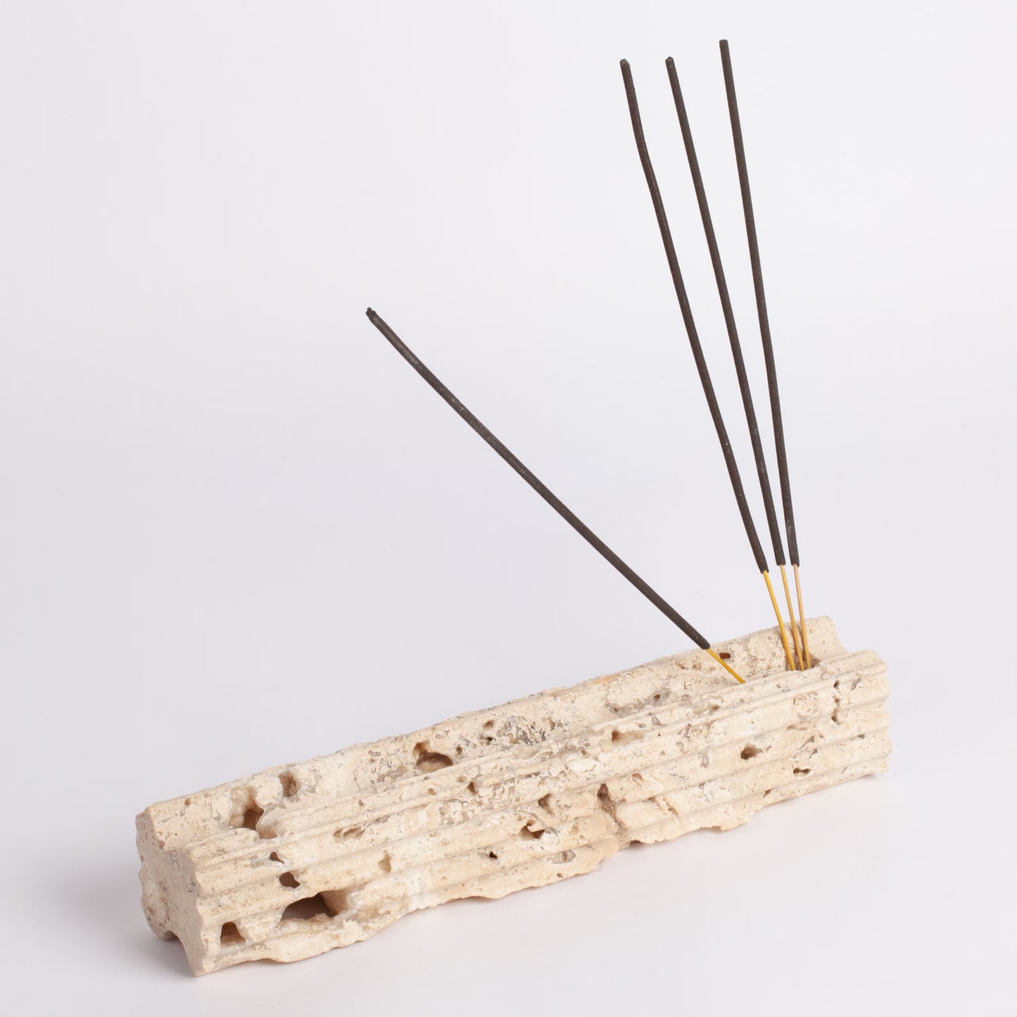 Beige Travertine Incense Holder / Stone Incense Holder / Marble Incense Holder / Meditation / Home Decoration / Home Meditation