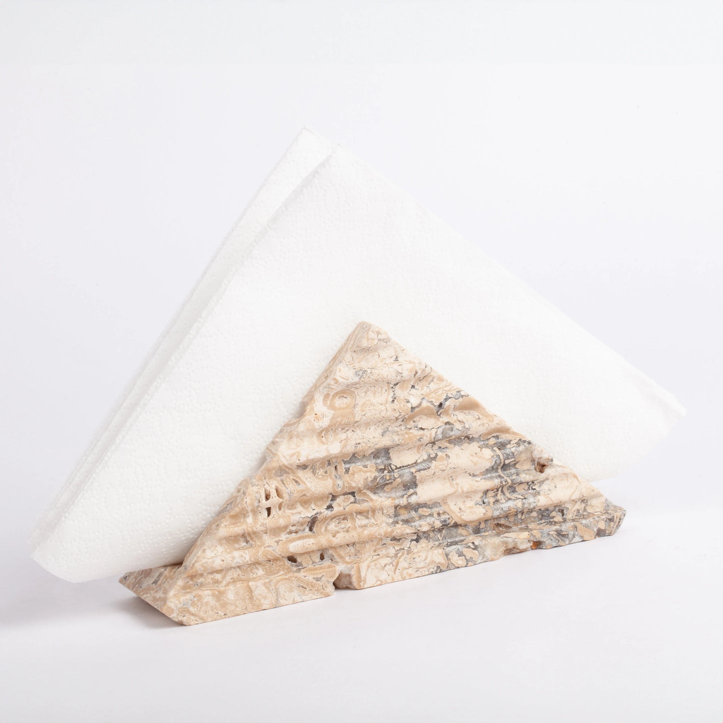 Travertine Triangle Napkin Holder / Marble Napkin Holder / Home Decoration / Marble Decoration / Home Accessories / Stone Accessories / Home