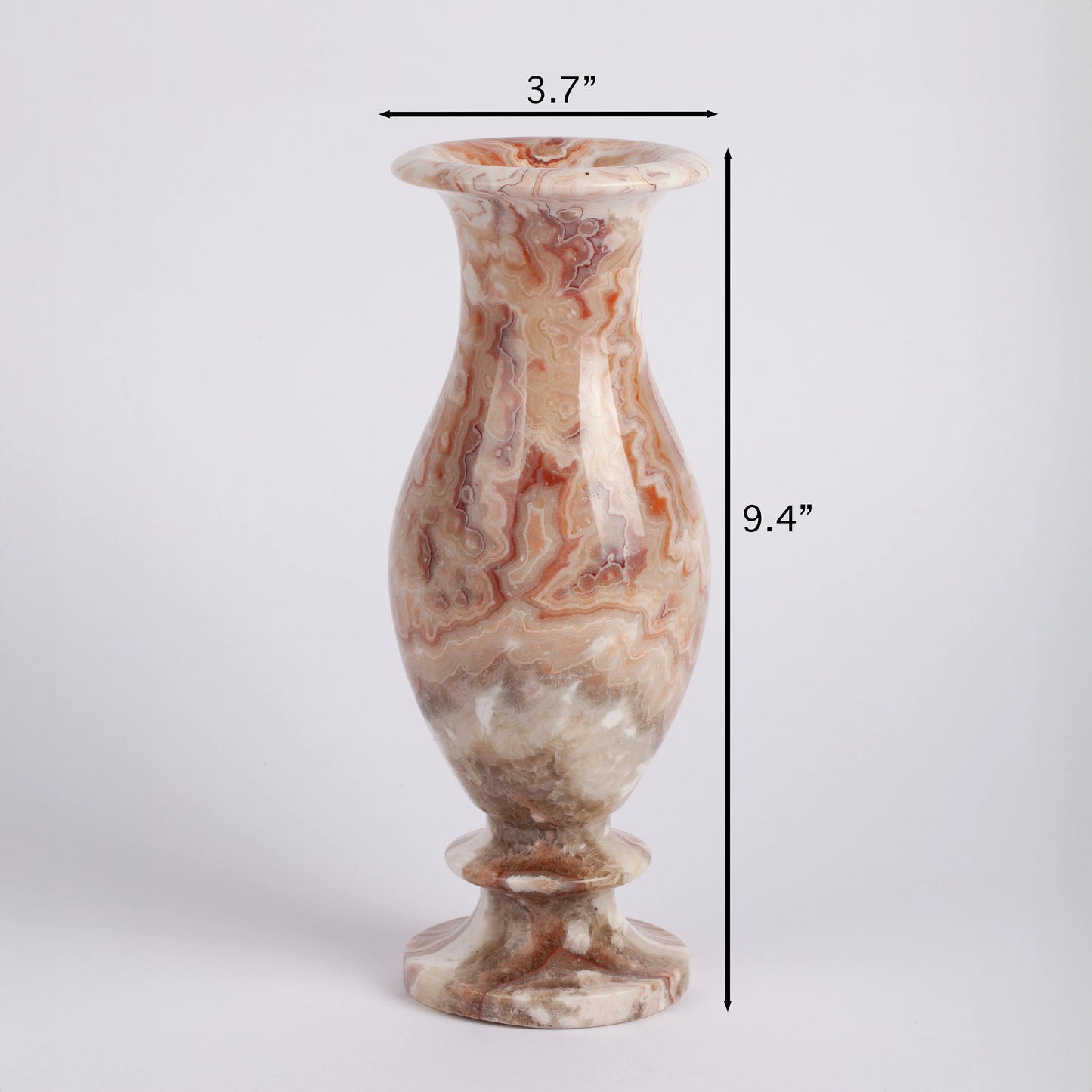 Pink, Rose Alabaster Vase, Small Onyx Vase, Hand Carved Onyx, Onyx Decoration, Alabaster Decoration, Natural Home Decoration, Alabaster Vase