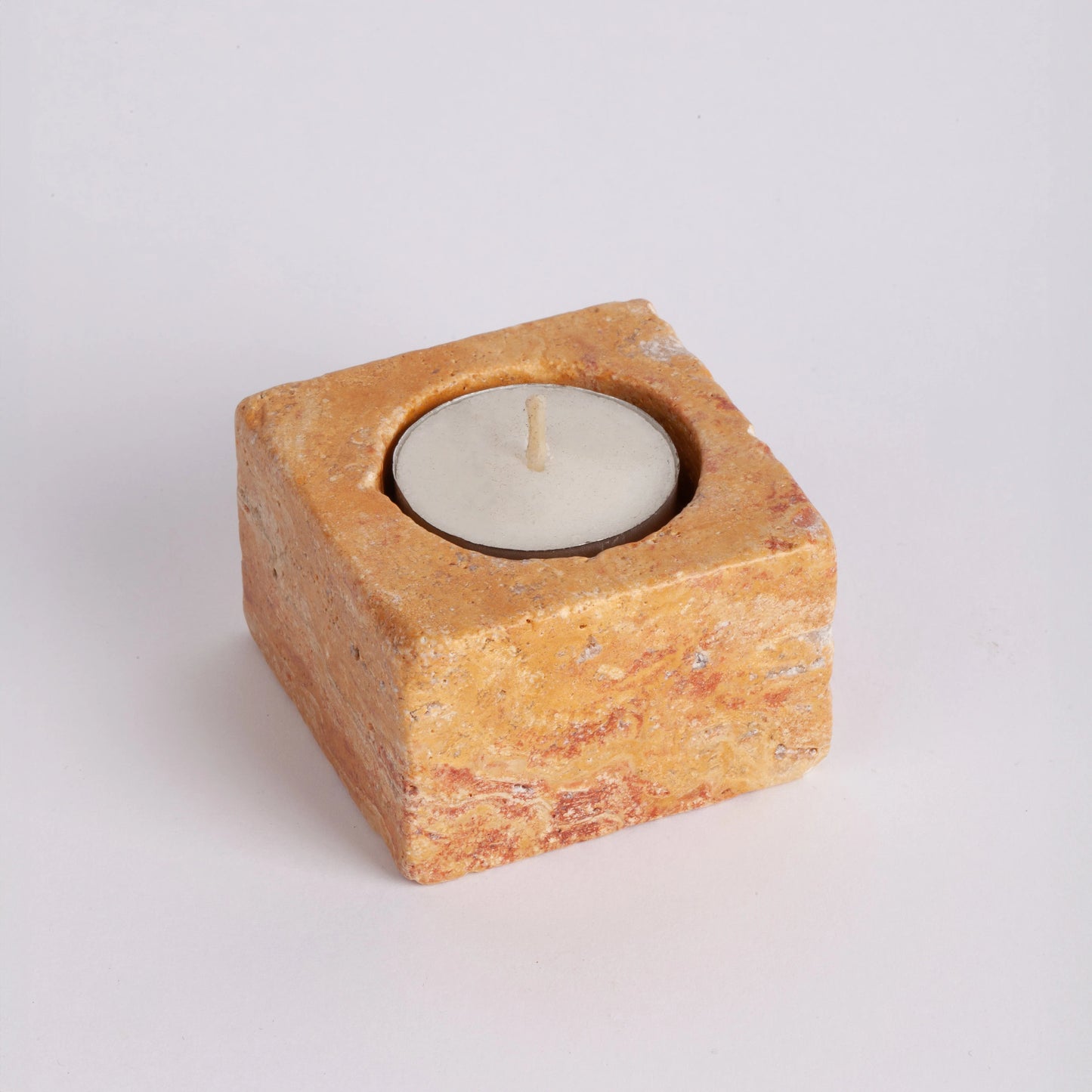 Natural Candle Holder, Travertine Candle Holder, Marble Candle Holder, Cute Candle, House Gift, Stone Candle Holder, Tealight Candle Holder